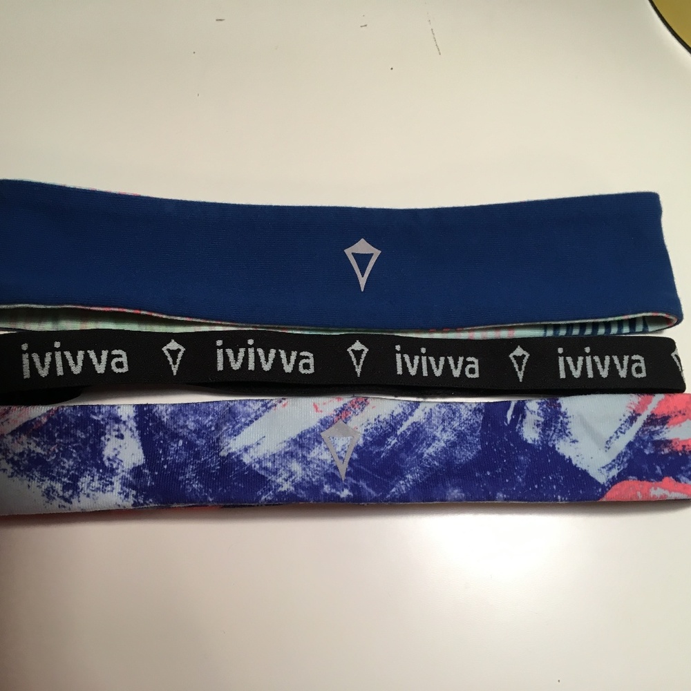 blue, black, tiedye, tick and thin headbands